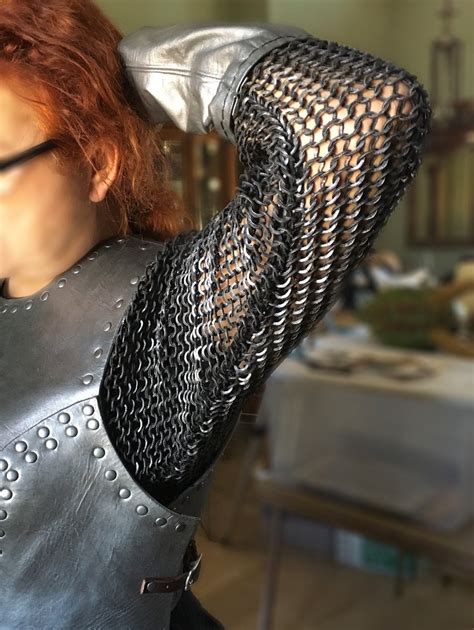 Leather Chainmail Armor 1 Square Foot Custom Made Etsy Uk