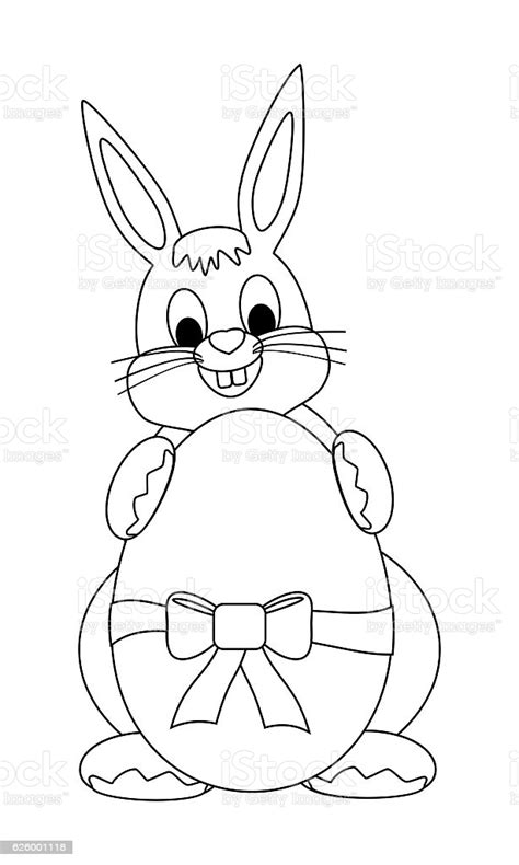 Verewigen und an deine liebsten versenden. Easter Bunny Isolated Colored Page Stock Photo - Download ...