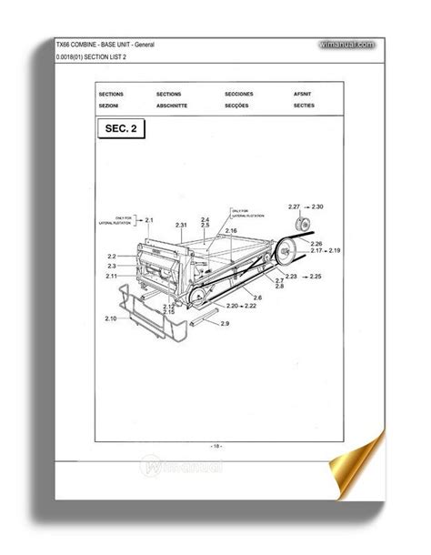 New Holland Tx66 Combine Parts Catalog