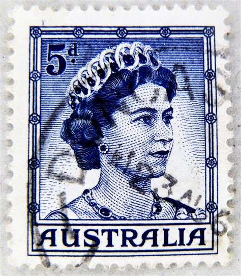 Old Postage Stamp Australia 5d 5p Pence Queen Elizabeth Qe Flickr