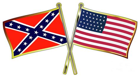 Crossed Civil War Flag Pin Digital Art By Bigalbaloo Stock Pixels