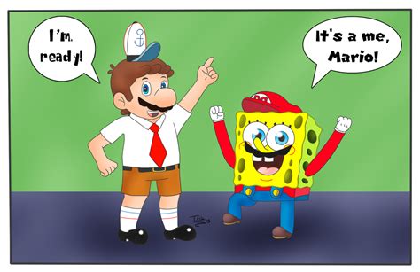 Spongebob And Mario Changed Clothes Lil Comic By Iedasb On Deviantart