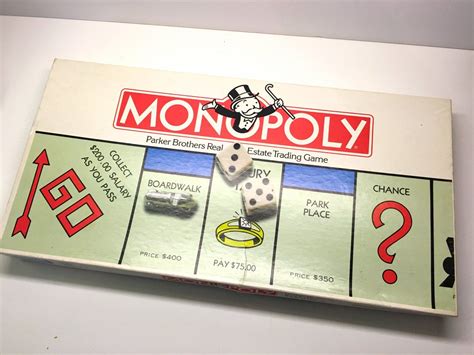 Vintage Monopoly 1980s Edition Parker Brothers Real Etsy Vintage