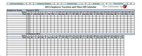Employee Time Off Tracking Spreadsheet Spreadsheet Downloa Free