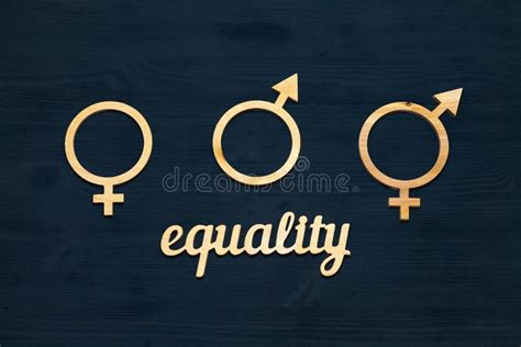 Equality Word Carved Out Of Plywood Symbol Of Gender Equality Black