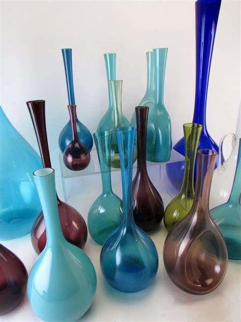 Custom decorated drinkware, awards, and recognition products. Collection of 19 Mid-Century Modern Swedish Blown Glass ...