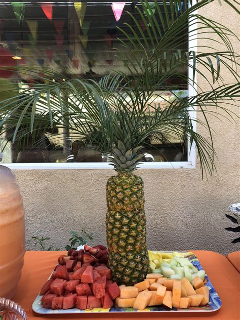 Pineapple Palm Tree Fruit Platter Palm Tree Fruit Pineapple Palm Tree