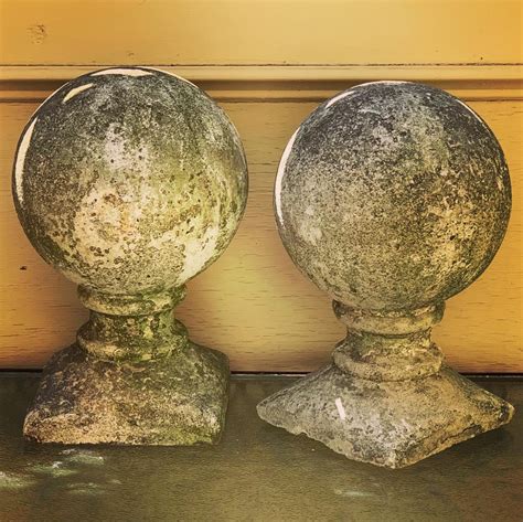 Era Antiques: HUMPDAY VIBE: Pair of Antique Architectural Concrete Ball ...