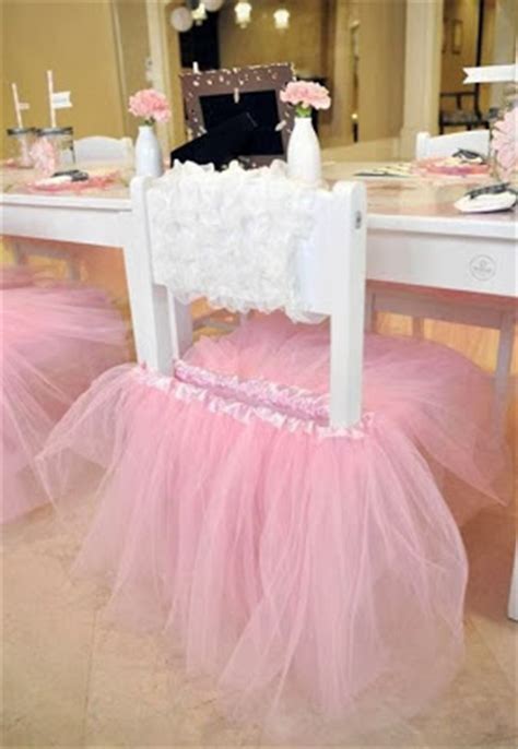 Arrange chairs around the dining. DIY Ballet Party, Chair Decoration. - Oh My Fiesta! in english