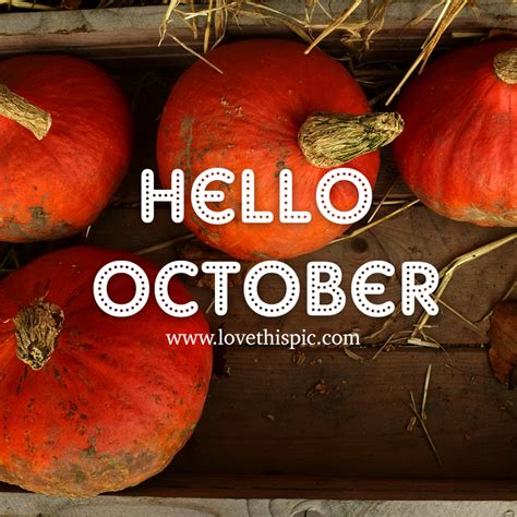 Red Orange Pumpkins Hello October Pictures Photos And Images For