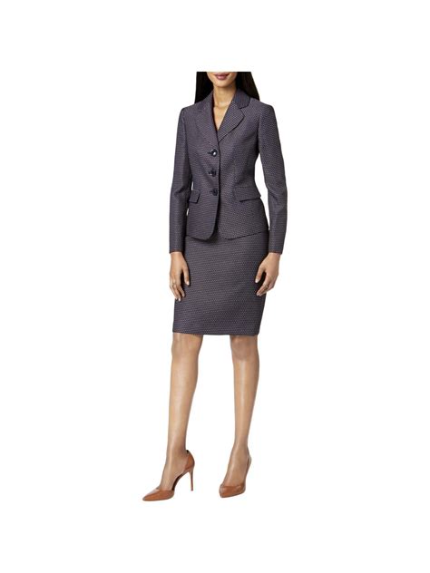 Le Suit Womens Petites Business Attire Professional Skirt Suit