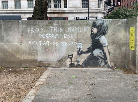 New Banksy Street Art Supporting Extinction Rebellion Spotted At Marble