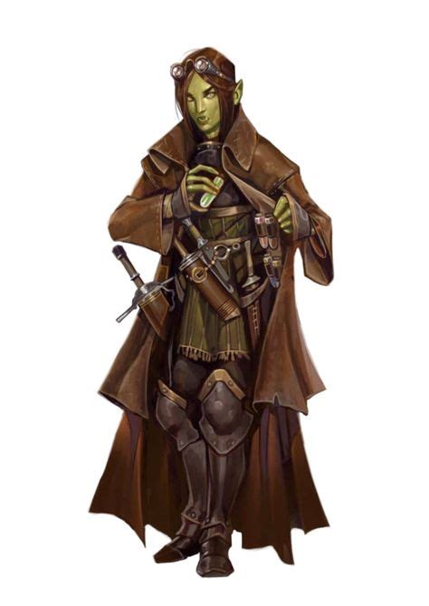 Female Half Orc Alchemist Pathfinder Pfrpg Dnd Dandd 35 5e 5th Ed D20