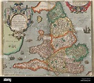 A 16th century map of England. [Typus orbis terrarum]. Antwerp, 1598 ...