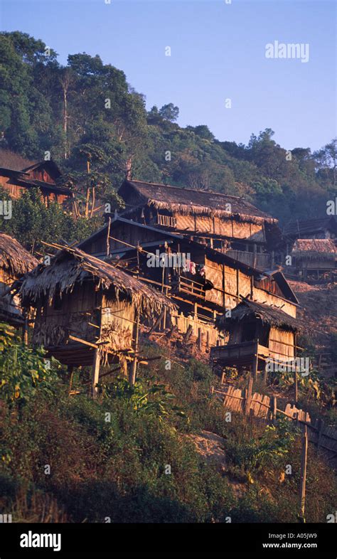 Akha Village Muang Sing District Luang Nam Tha Laos Stock Photo Alamy