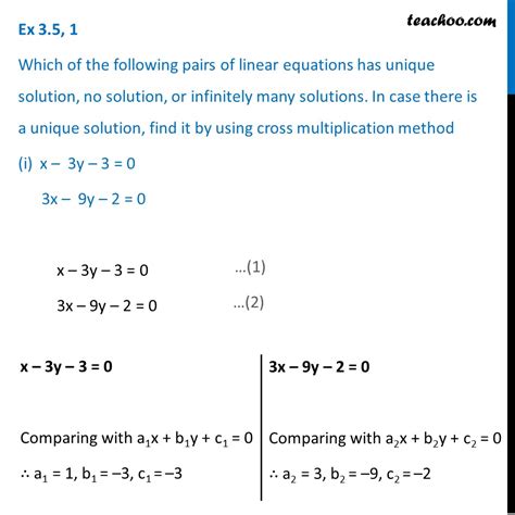 Linear System With Infinitely Many Solutions Captions Profile