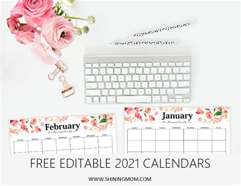 The calendar downloads are also compatible with google docs and open office. FREE Fully Editable 2021 Calendar Template in Word