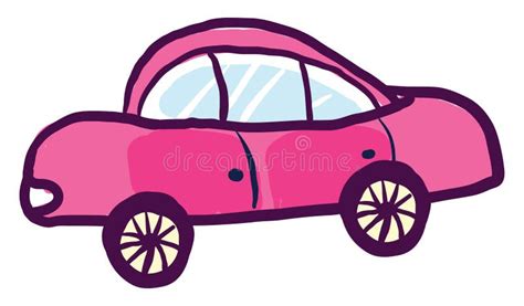 Pink Convertible Car Cartoon Stock Illustrations 71 Pink Convertible