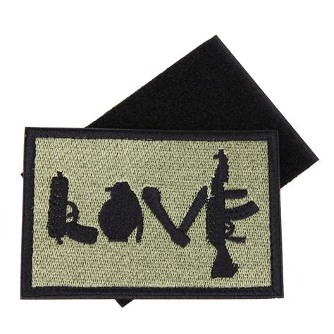9 X 6cm Army Morale Patch 3d Embroidered Cloth Tactical I Love Ak Patch