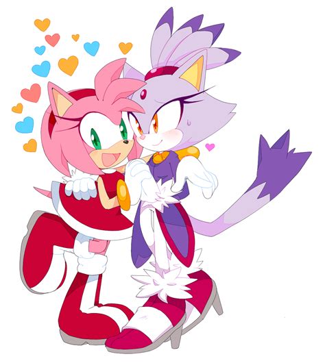 Amy Rose And Blaze The Cat Sonic Drawn By Motobug Danbooru