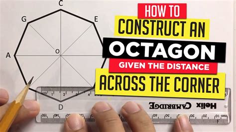 How To Construct An Octagon Given The Distance Across The Corner Youtube