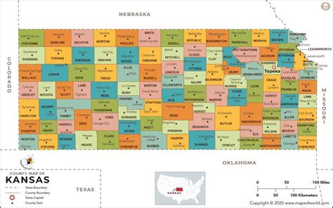 Kansas Map With Counties Zip Code Map