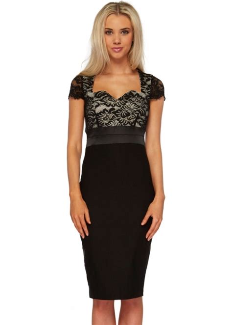 Vesper Thea Dress In Black Lace Vesper Designer Desirables
