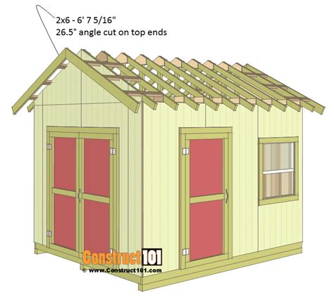 Storage Sheds Buildings How To Build A Gable Shed Roof