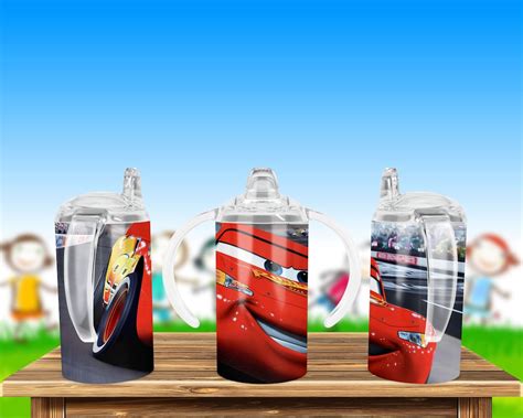 Cars 12oz Sippy Cup Sublimation Cars Sippy Cup Sublimation Kids Cup