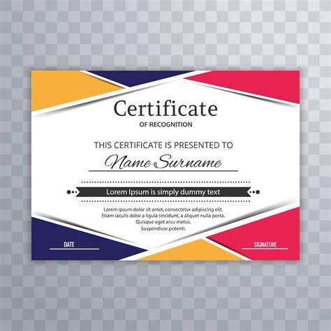 Certificate Premium Template Awards Diploma Background Vector 246495