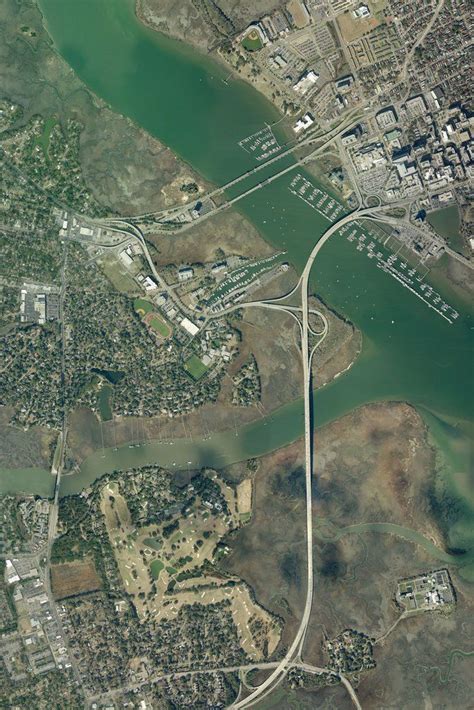 Charleston South Carolina Satellite Poster Map City Of Charleston