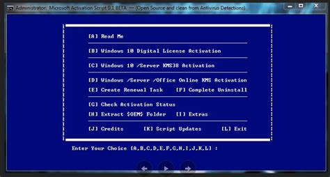 Windows Cmd Activation Script