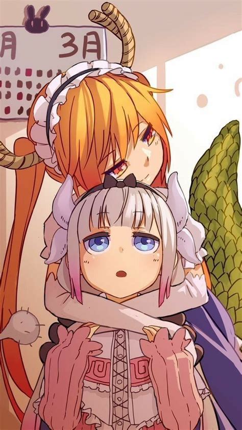 Kanna And Tohru Kobayashi San Chi No Maid Dragon Anime Anime Wallpaper