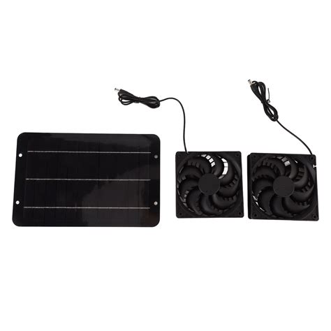 Solar Powered Fan Kit Waterproof Portable 10W 12V for Chicken Coop