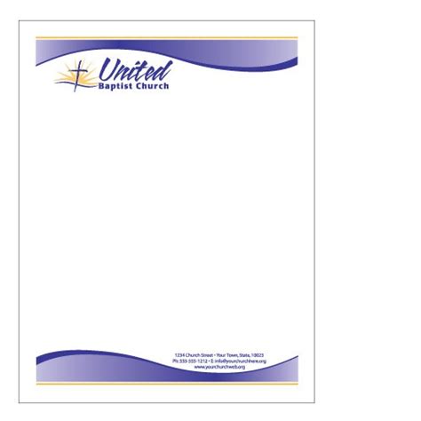 sample church letterhead  printable letterhead