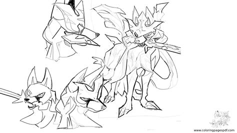 Coloring Page Of Zacian From Different Perspectives