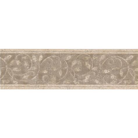 Norwall Wallpaper Border 15 X 7 In Abstract Damask Design Rona