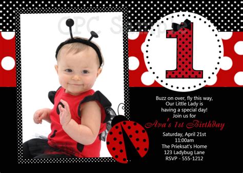 Ladybug Birthday Invitation Ladybug Party Invitations Ladybug