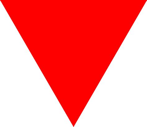 Download Clipart Shapes Triangle Red Arrow Down Png Download