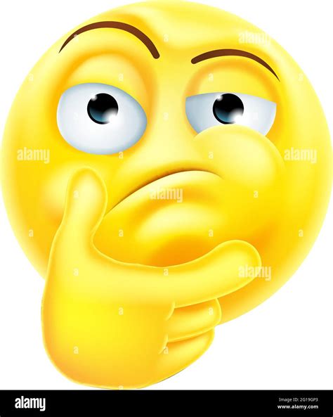 Emoticon Thinking Cut Out Stock Images And Pictures Alamy