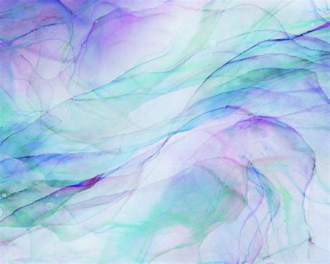 Soft Flowing Pastel Colors Abstract Ink Painting Painting By Olga Shvartsur