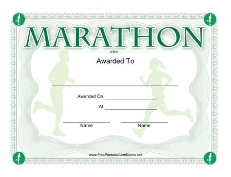 Marathon Award Certificate Template Download Printable Pdf Templateroller