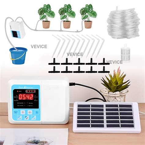 Solar Energy Drip Irrigation Smart System Garden Automatic Plant
