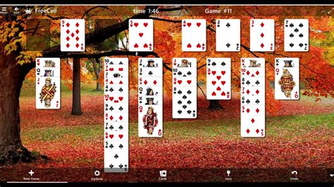 Freecell Game No 11 Solved Microsoft Solitaire Youtube