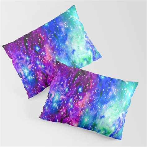 Fox Fur Nebula Galaxy Pink Purple Blue Pillow Sham By 2sweet4words