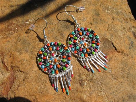 Southwestern Turquoise Coral And Silver Chandelier Etsy Coral