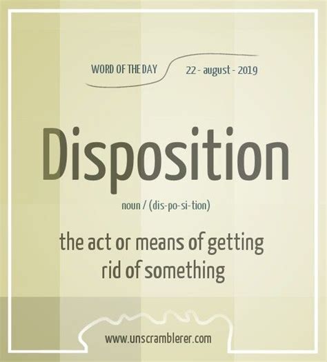 Disposition Writing Words Good Vocabulary Words English Vocabulary