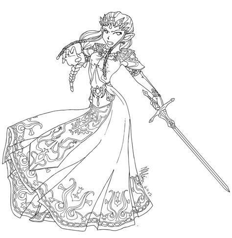 Anime Warrior Princess Coloring Pages