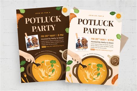 Potluck Party Flyer Template Psd Brandpacks