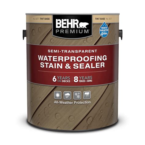 Behr Premium Semi Transparent Waterproofing Stain And Sealer Color